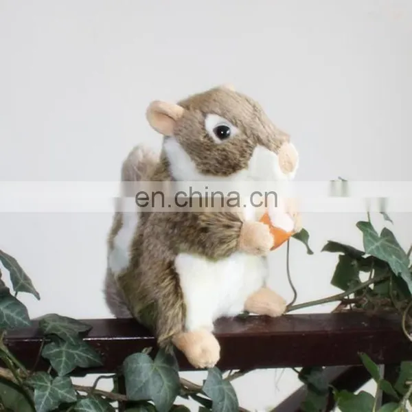 High Quality Realistic Squirrel Eating Hazel Plush Toy photo-2