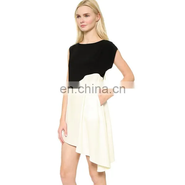 Latest Western Fancy Design Oblique Bottom Women New Style Dress photo-3