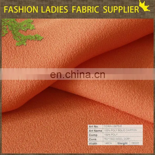 2014 New Wool Doby Chiffon Fabric,100% Poly Solid Chiffon For Dress photo-3
