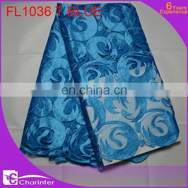 Free Shipping Nigerian Lace With Rhinestone Bridal Lace Fabrics Tulle Voile Lace Fabric photo-6