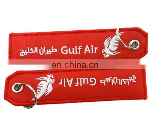 Custom Fabric Material Embroidery Keychain Embroidered Key Tag photo-4