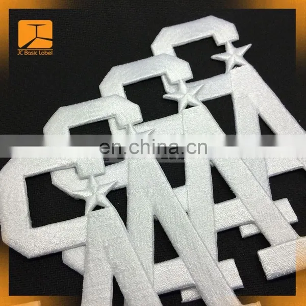Iron on Custom Brand Name Letter 3d Embroidery Patches photo-3