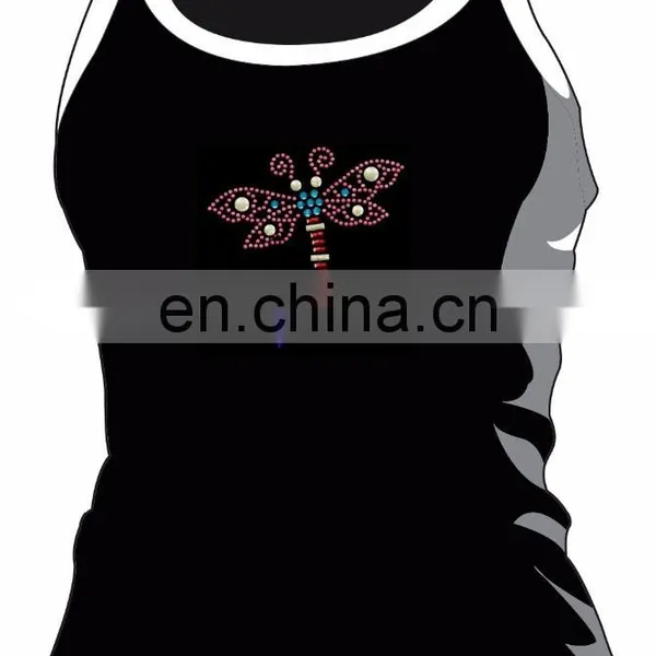 Red Dragonfly Pattern Consists of Square Rhinestone, Round Rhinestone photo-2