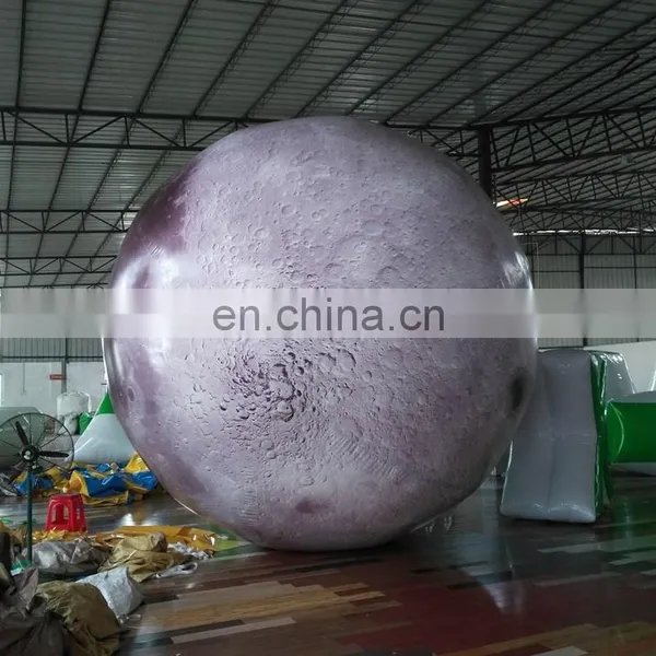 Decorative Hanging Balloon Earth Moon Saturn Sphere Hanging Inflatable Planet Ball With LED Light photo-5