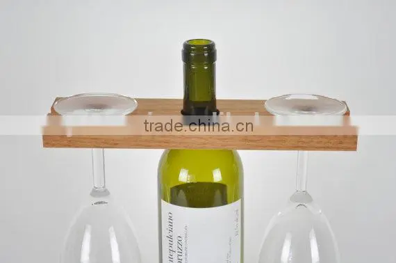 Custom Made Solid Wooden Wine and Glasses Organizer Rack photo-3