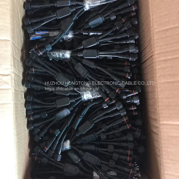 2pin 4pin Black Pigtail Plastics Waterproof IP65 IP67 IP68 LED Connector Male Female Plug With Screw And Nut photo-4