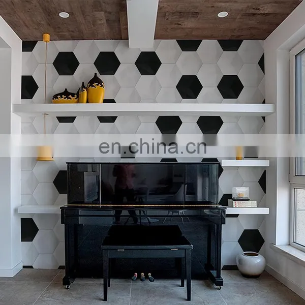 200x230 Nordic Hexagonal Brick Kitchen Bathroom Concave and Convex Geometric Tiles photo-3