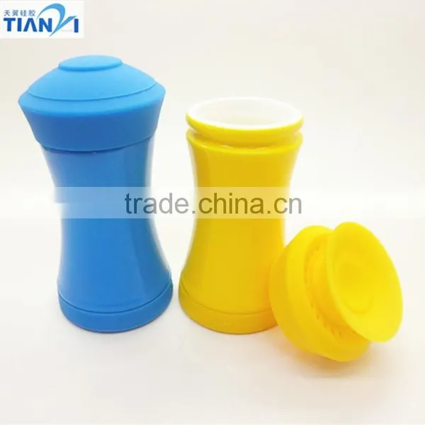 2014 Newest Design Ceramic Spice Jar With Silicone Lid Salt&paper Spice Shaker Bottle photo-3