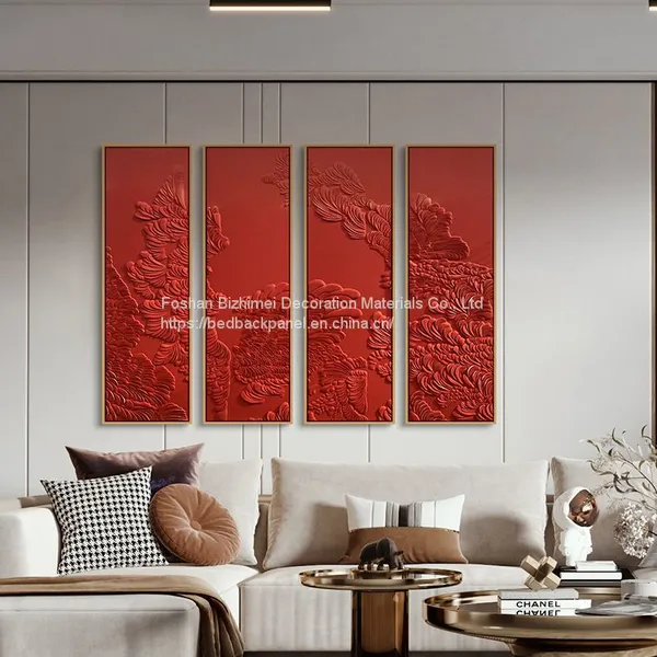 Beauty of the Wall, Leather Carving, Decorative Painting, Sofa, Restaurant, Physical Hanging Picture, Corridor, Entrance, Wall Decoration, Hotel, Sample Room Art photo-2