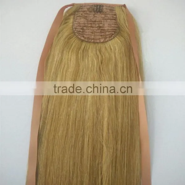 Remy Human Hair Drawstring Ponytail Hair Extension for Black Women photo-3
