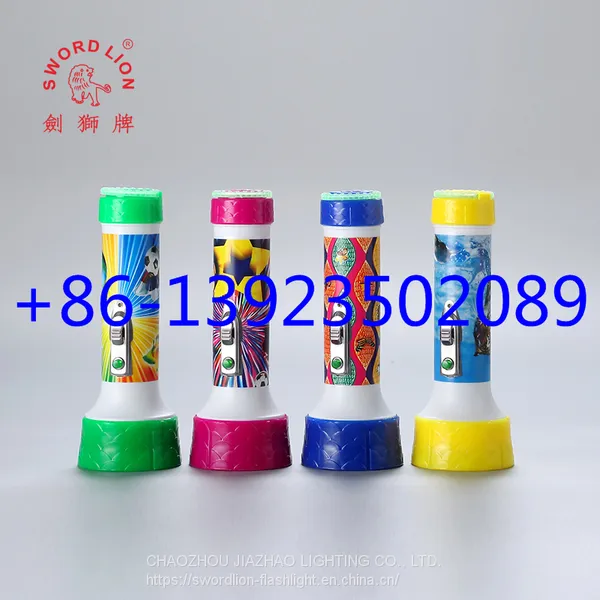 Factory Supply Big Head Flashlight Dry Battery SWORD LION Brand Plastic Torch for Africa
