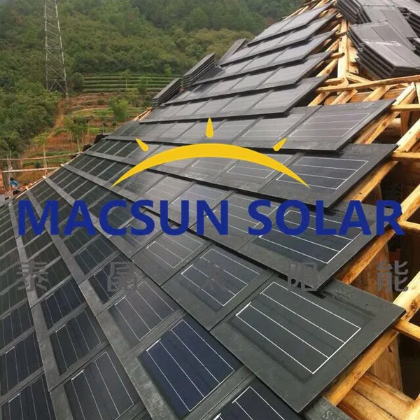 30W Double-Glass Triple-Arch CIGS Thin Film Solar Tiles photo-3