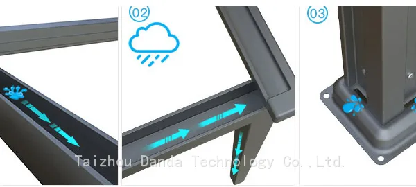 3*6m Waterproof and Easy Assemble Outdoor Pergola photo-5