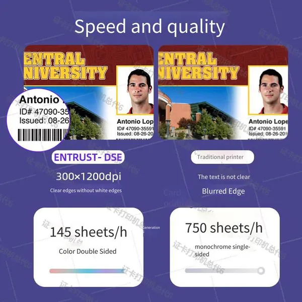 Entrust Dse id Card Printer - New Product Launch, Suitable for Social Security Cards, Health Cards, Access Control Cards, Employee Badge Cards, Bulk Printing photo-3