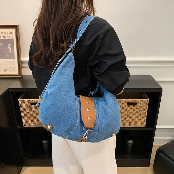 Women's Commuting Bag, Vintage Tote Bag, Large Capacity Work Tote Bag, Women's Lazy Style, Relaxed Feeling, Single Shoulder Cloth Bag photo-2