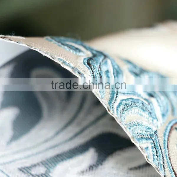 Blue Jacquard Sofa Fabric Recycled Polyester Fabric photo-2