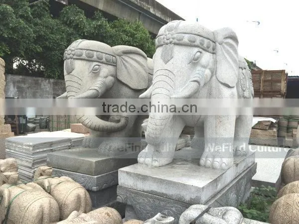 Thailand Style Elephant Stone Carving Statue photo-2