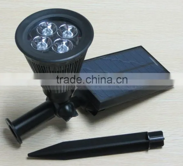 Waterproof Landscape 4 LED Solar Spotlight Outdoor Wall Lamp photo-2