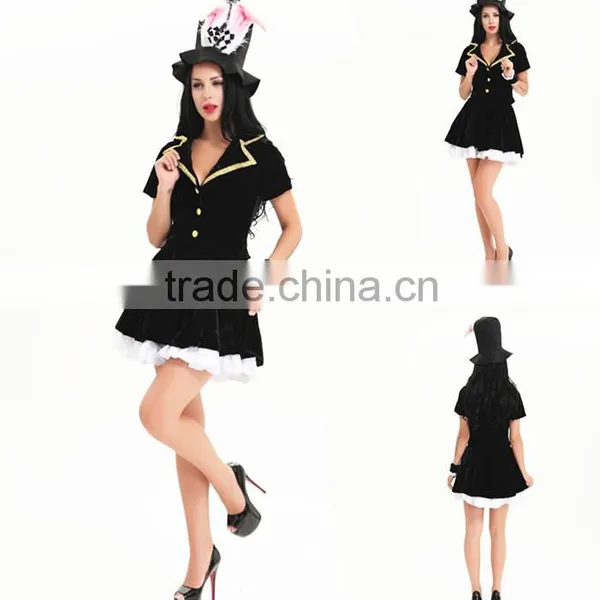 Walson Sexy Ladies Bunny Rabbit Costume Sexy Fairytale Costumes With Ears and Gloves Halloween Fancy Dress photo-3