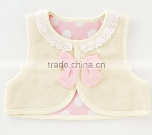 Japanese Wholesale Products High Quality Cute Ribbon Baby Winter Clothes Vest for Girl Kids Wear Toddler Clothing Children photo-2