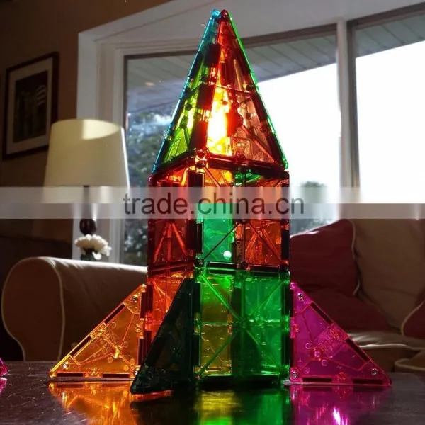 DIY Plastic Magnetic Building Magna Tiles / Magnetic Construction Toys For Children photo-4