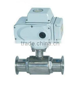 Electrical Ball Valve With Clamp End Sanitary Valve