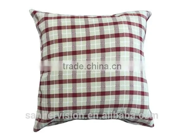 Poly/Cotton Checker Chair Cushion Cover photo-4