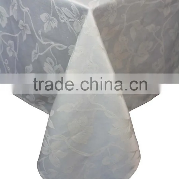 T/C Popular Jacqured White Cheap Table Cloth photo-2