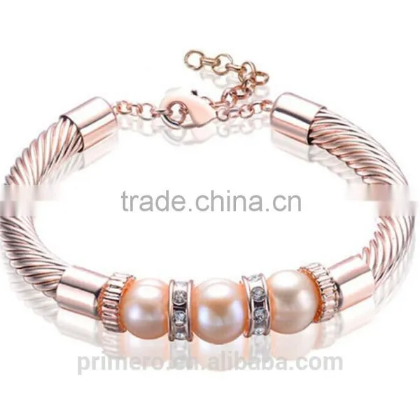 New Women Jewelry 316L Stainless Stee Bracelet Steel Wire And Cable Flex Bangles photo-3