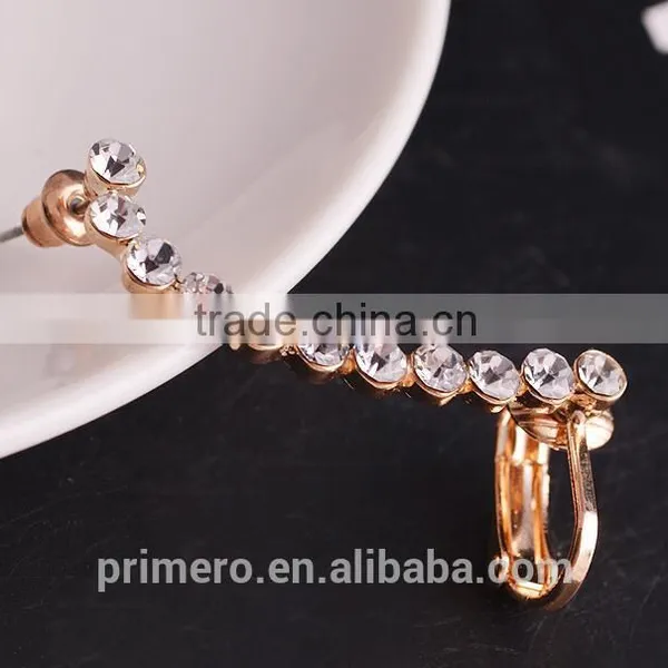 New Diamond Cuff Wrap Earring Ear Clips Women Piercing Jewelry photo-6