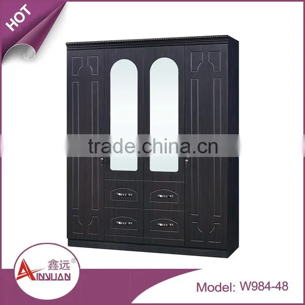 Foshan Low Price Modular Wardrobe Closet Modern Simple Design Bedroom Furniture Wardrobe With Mirror