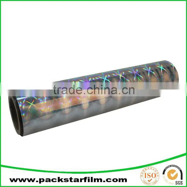 Supplier Wholesale Metallized Bopp Film With Stripe Effect photo-3