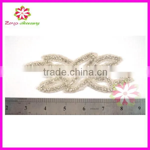Crystal Rhinestone Applique, Crystal Embellishment Appliques, Bridal Rhinestone Appliques photo-5