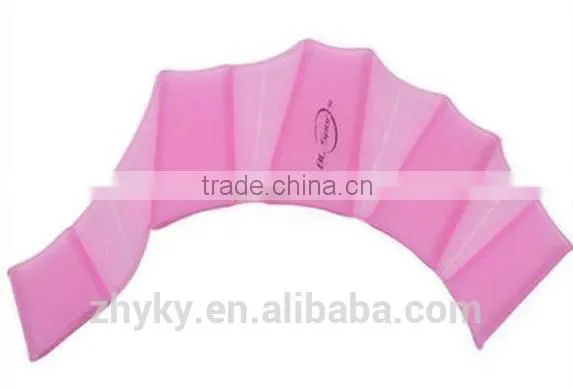 2016 Silicone Swimming Finger Webbed Gloves Frog Hand Flippers Gear Fins Palm Paddle photo-2