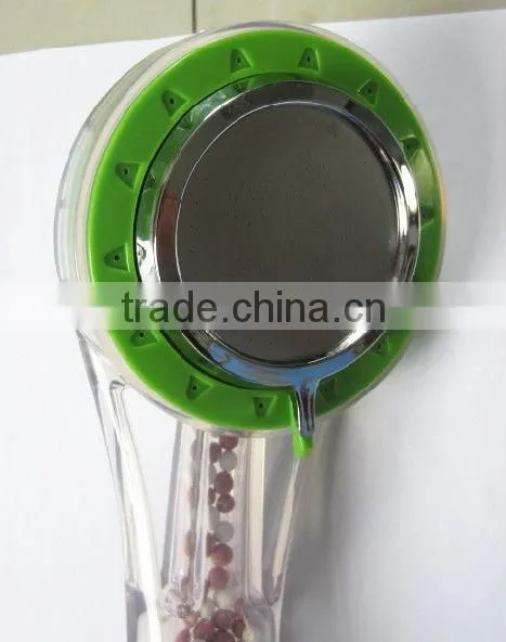 Multifunction Shower Transparent Spa Shower Head With Stone Green Hand Held Shower Eco Rain Spa Shower Head Water Saving Showers photo-2
