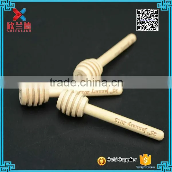 Mini Jam Honey Dipper Stirring Rod Wooden MuddlerHoney Stick With Engraved photo-2