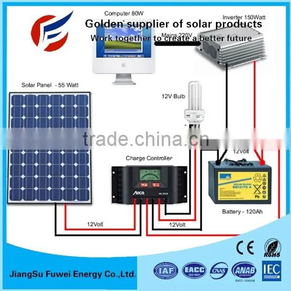 Home Solar System 3kw Off-grid Solar Power System With 24v Solar Panel