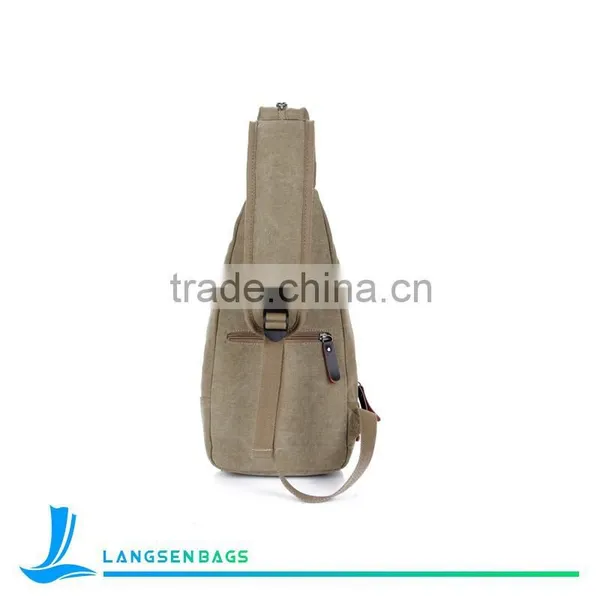 High Quality Mens Long Shoulder Strap Bag and Canvas Chest Bags photo-5