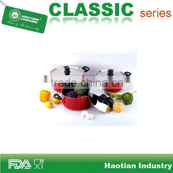 Aluminum Non Stick Cookware Set With SS Lid
