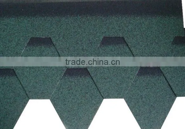 Hexagonal Mosaic Fiberglass Bitumen Roofing Material Asphalt Shingles
