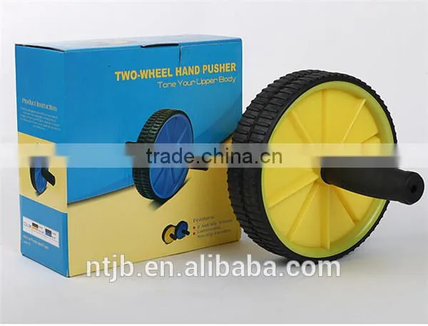 New 2015 POWER Fitness ab Wheel Abdominal Roller With Free Knee Pad Power Wheel photo-2