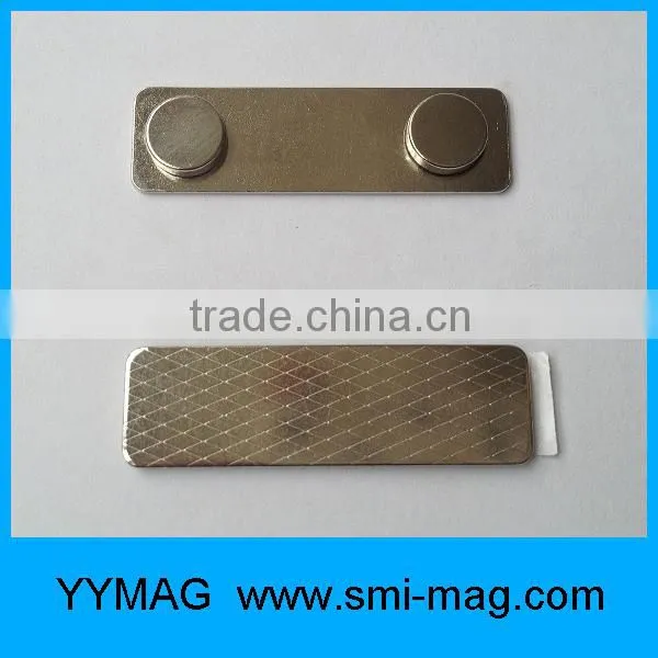 High Quality 45x13x6mm Reusable Metal Name Badge Holder photo-3