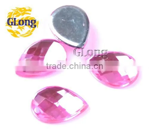 10*14mm Water Drop 3D Shaped Acrylic Flat Back Mix Color Rhinestone & Crystal For Stylish Bags Garment Shoes #GY015-14(Mix-s) photo-4
