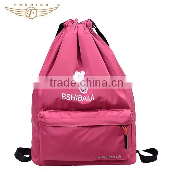 Custom Printed Drawstring Backpack Leisure Nylon Bag Quality Choice photo-3