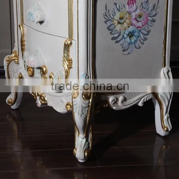 Classical Carved Furniture Antique Reproduction French Bedroom Bedstand-Italian Bedroom Furniture photo-5