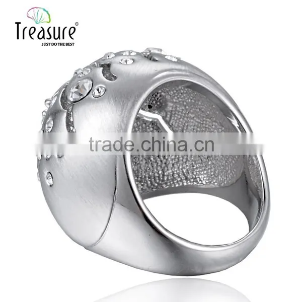 Treasure Factory 2015 New Design Rings Silver Jewelry Hollow Out Spider Shape Set Auger Alloy Ring photo-5