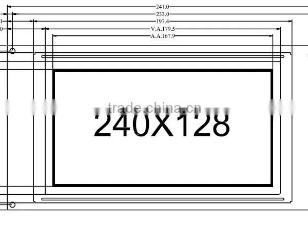 7.5' 240x128 Monochrome Graphic LCD Display With T6963C photo-5