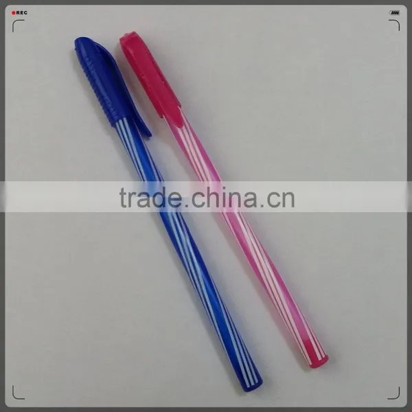 Stripe Cheap Plastic Ball Pen,Stick Ball Pen for School and Office