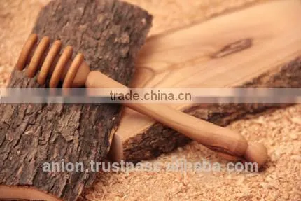 Olive Wood Carved Honey Spoon photo-5