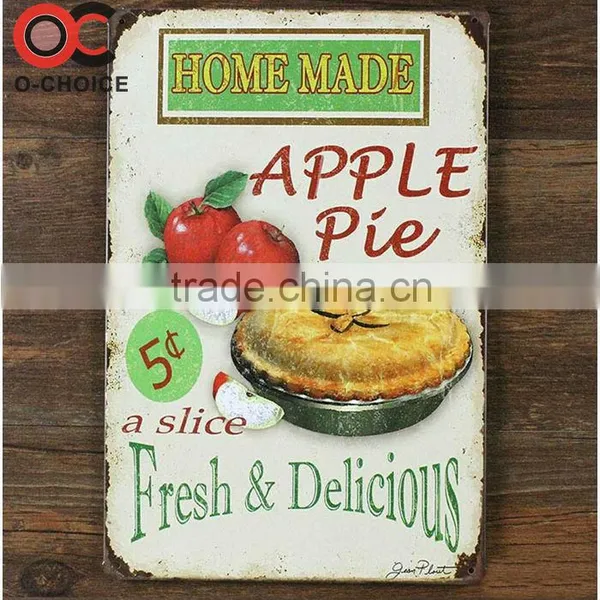 Apple Pie Iron Poster Tin Wall Plaque Gift